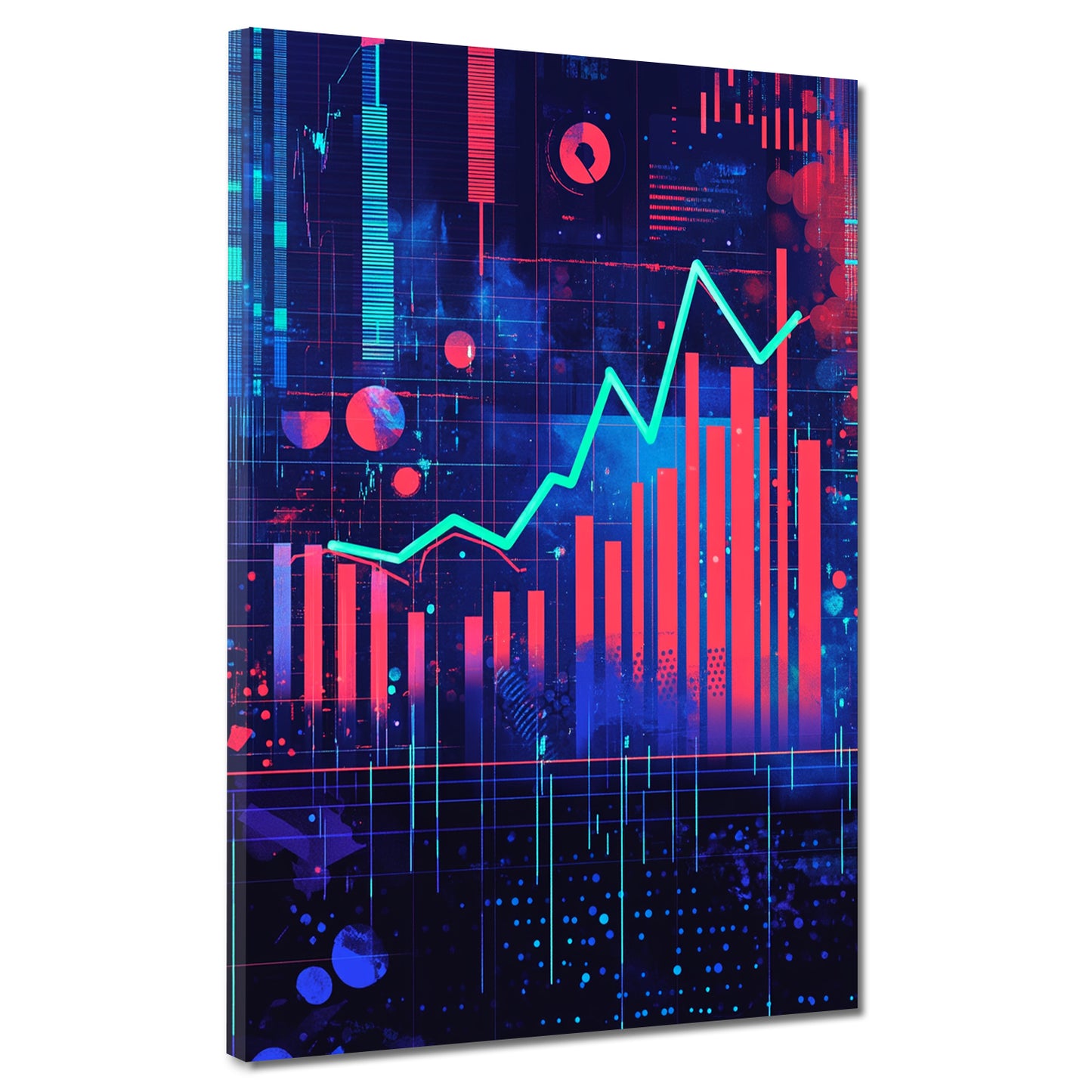 Wandbild Aktienchart Geld und Erfolg Börse modern digital