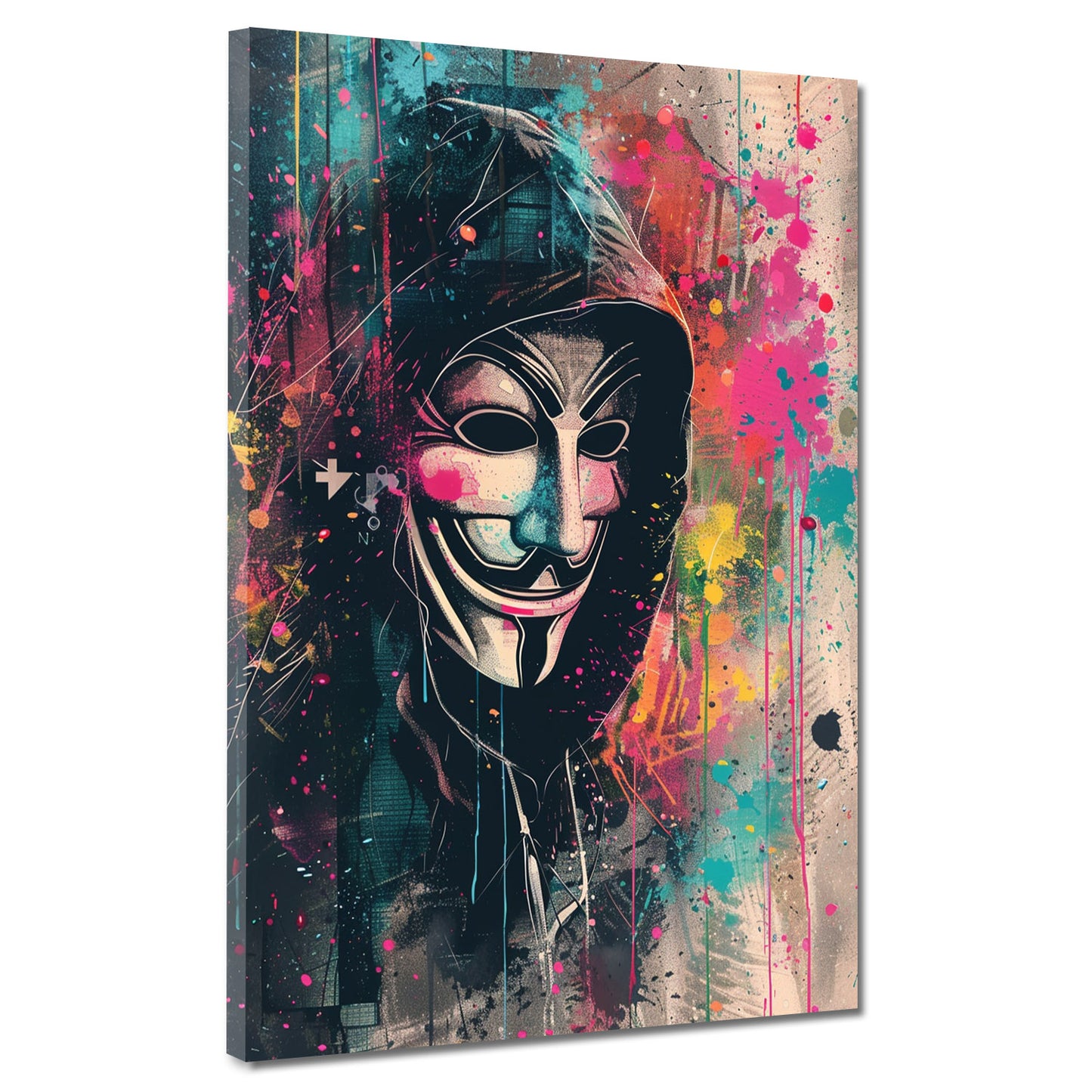 Anonymous Wandbild Maske Pop Art modern