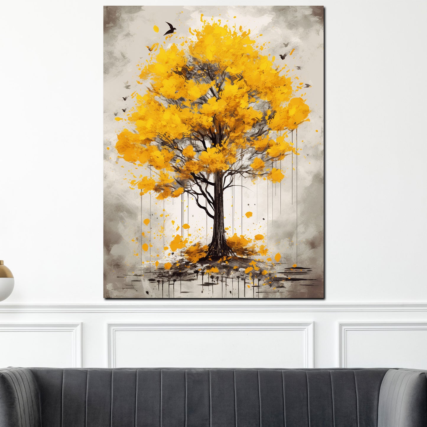 Wandbild Baum im Herbst Natur modern Farbenspiel