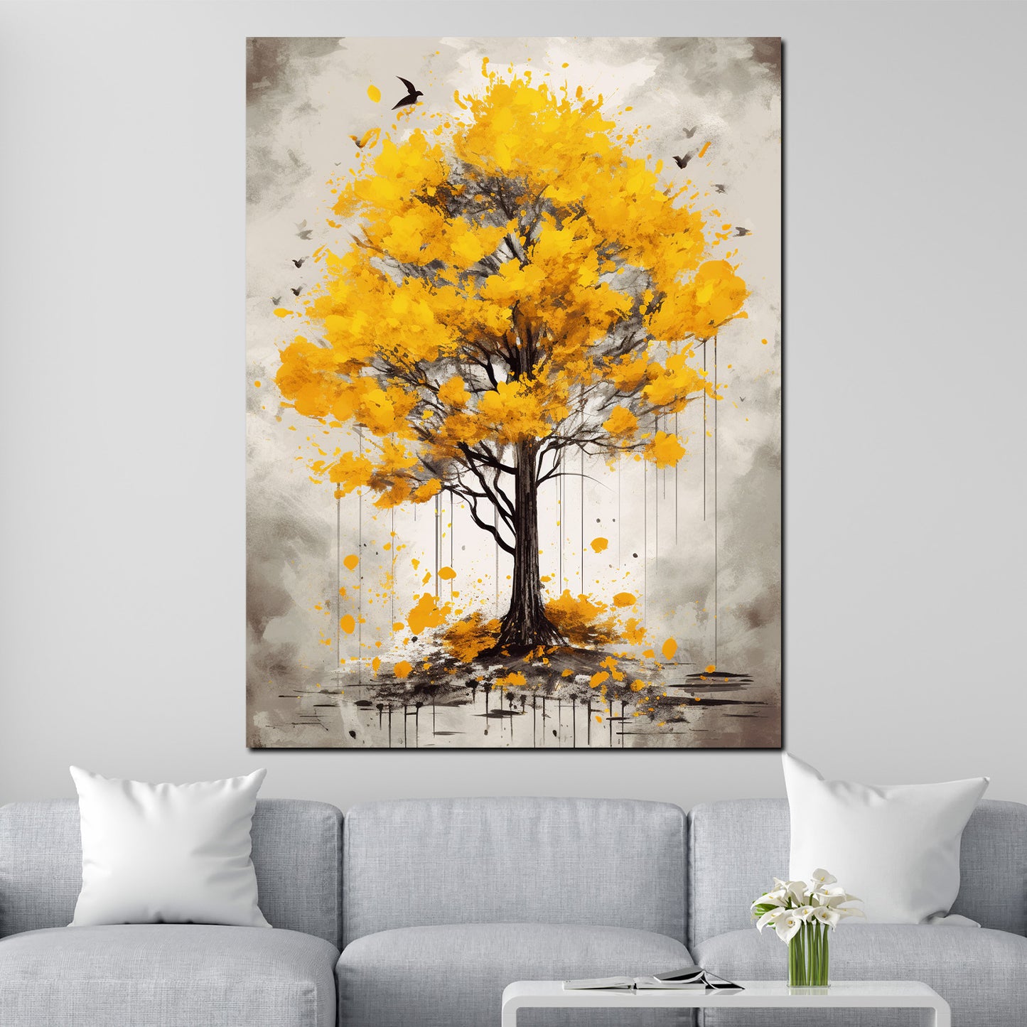 Wandbild Baum im Herbst Natur modern Farbenspiel