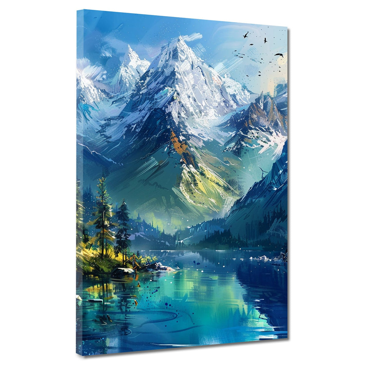 Bergsee in Farbe – Wandbild