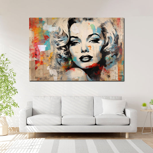 Abstraktes Sternmotiv als Acrylglasbild im Wohnzimmer