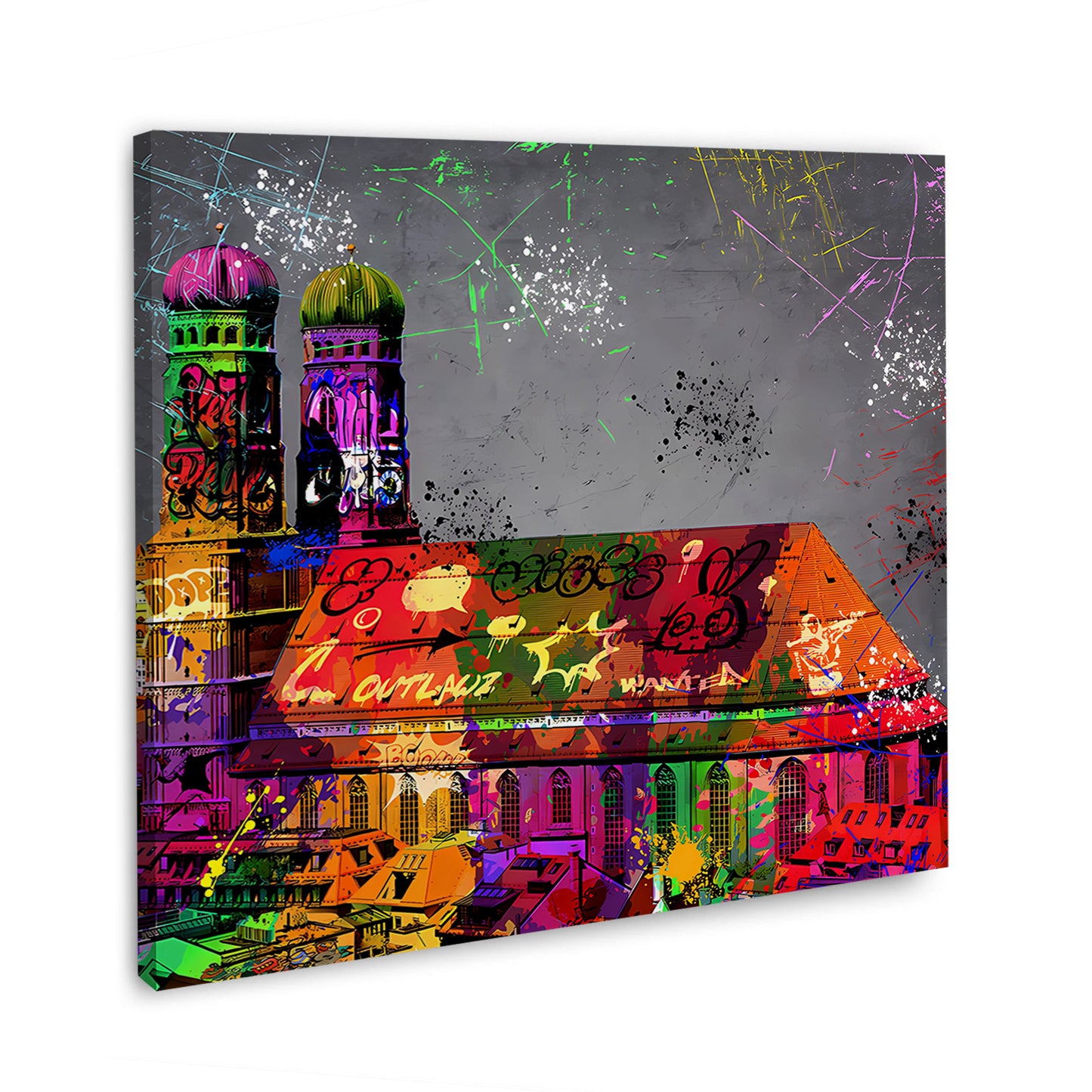 Wandbild Graffiti Münchner Dom Street Art