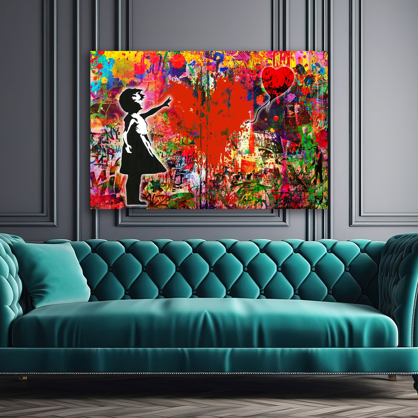 Graffiti Street Art Mädchen Wandbild