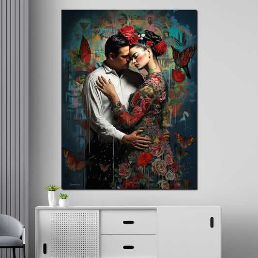 Lady Frida Flower Style Wandbild