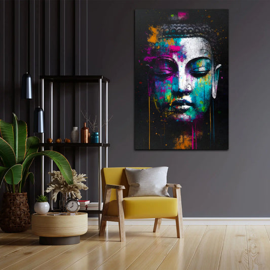 Buddha Wandbild abstrakt
