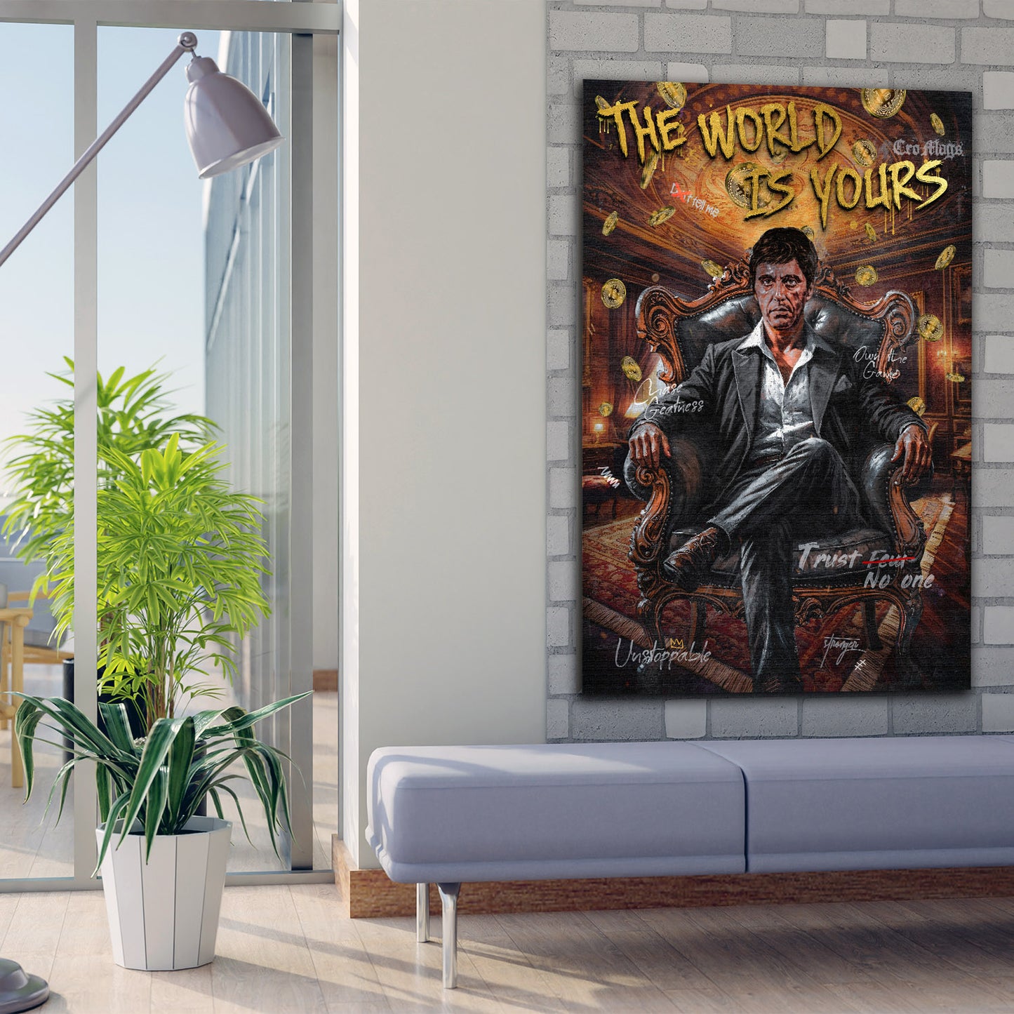Wandbild Macht Erfolg Tony The World Is Yours Reichtum Pop Art