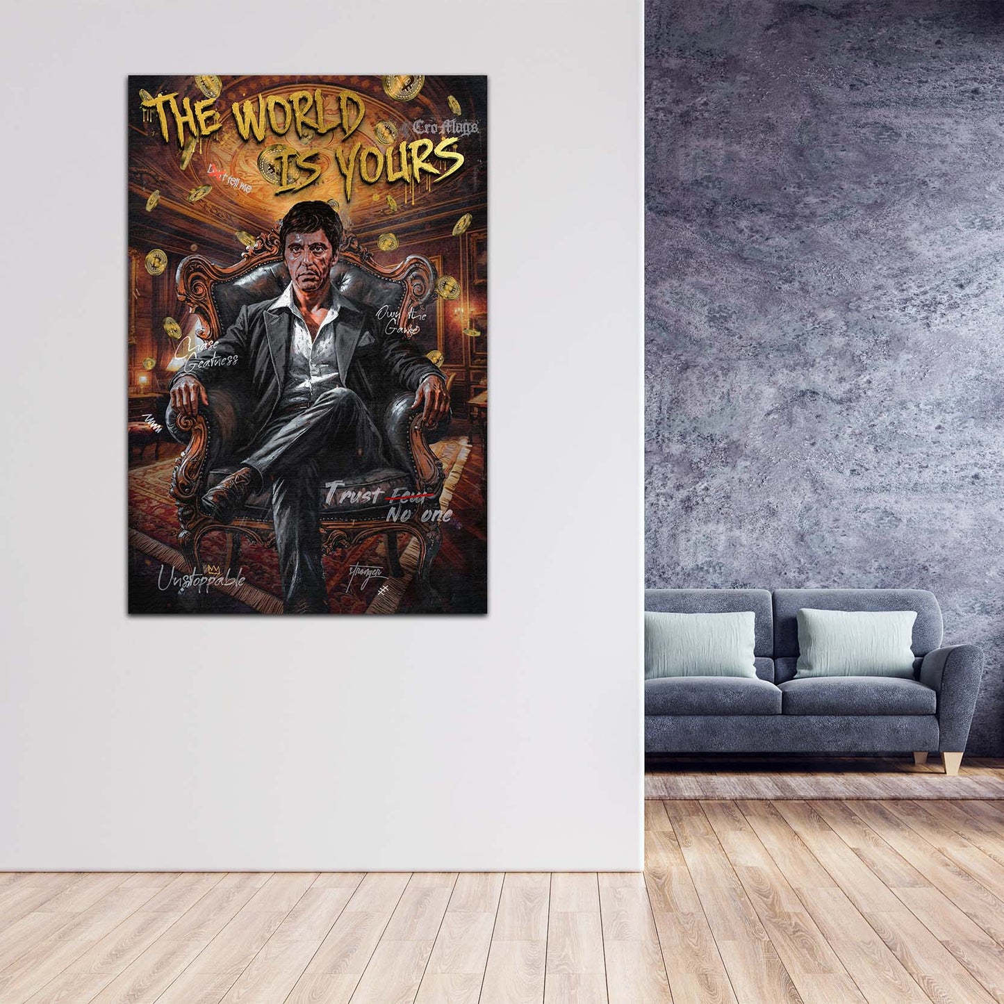 Wandbild Macht Erfolg Tony The World Is Yours Reichtum Pop Art