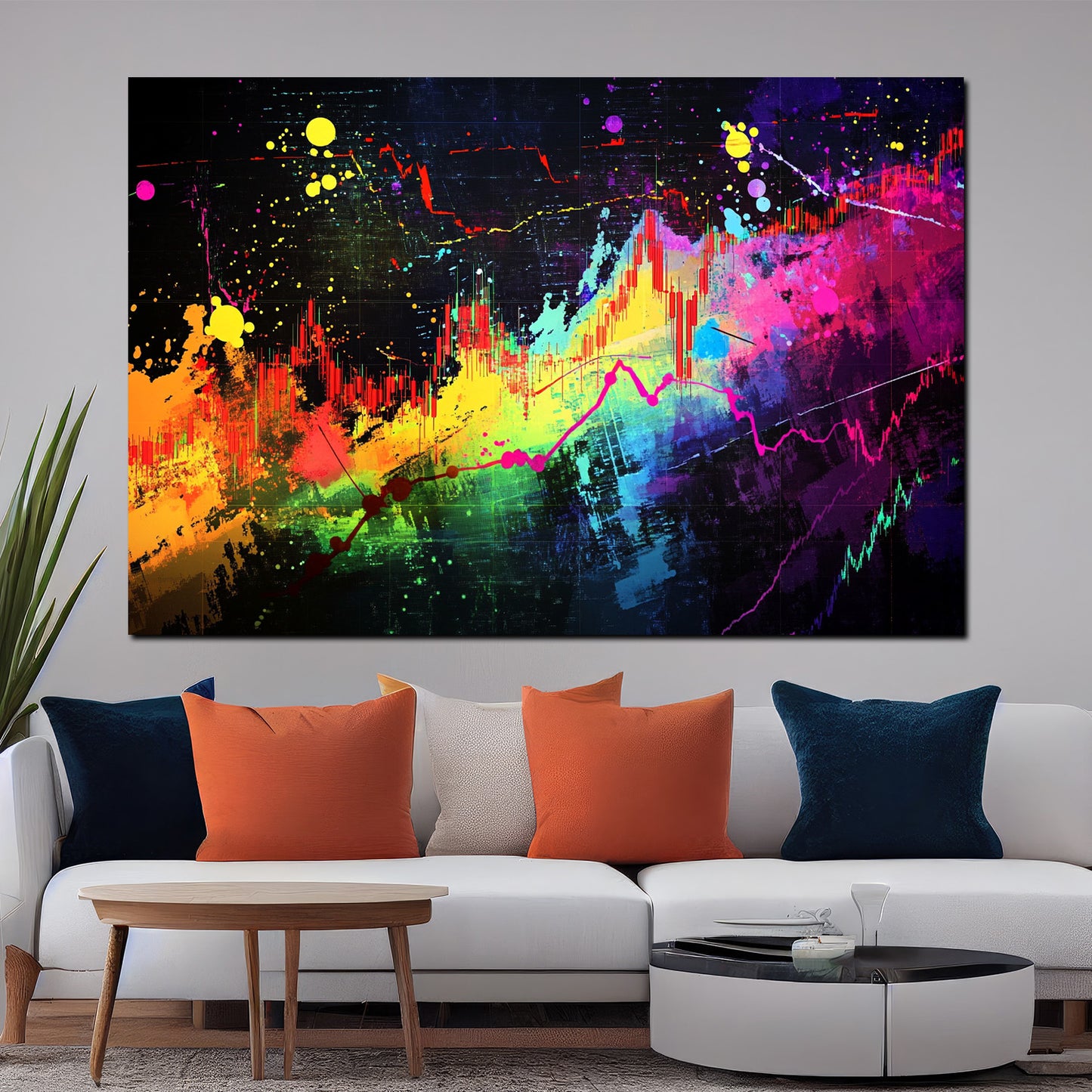 Wandbild Börse Pop Art modern