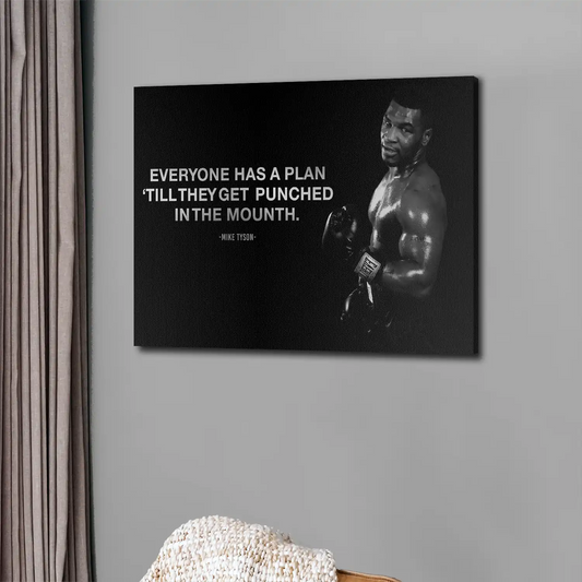 Zitat Sport Wandbild Motivation Mike Everyone has a Plan