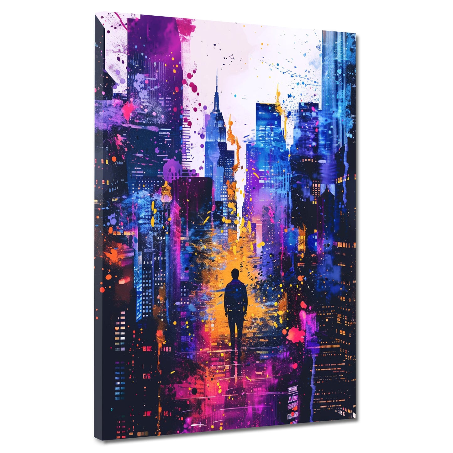 Wandbild New York Skyline Pop Art bunt modern