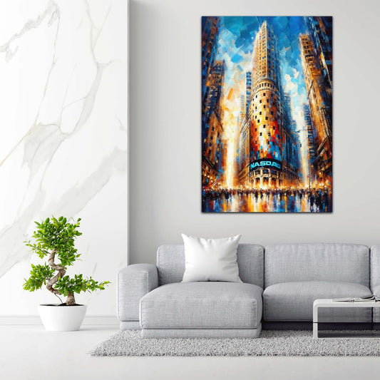 Wandbild New York Skyline Wall Street Finanzviertel modern