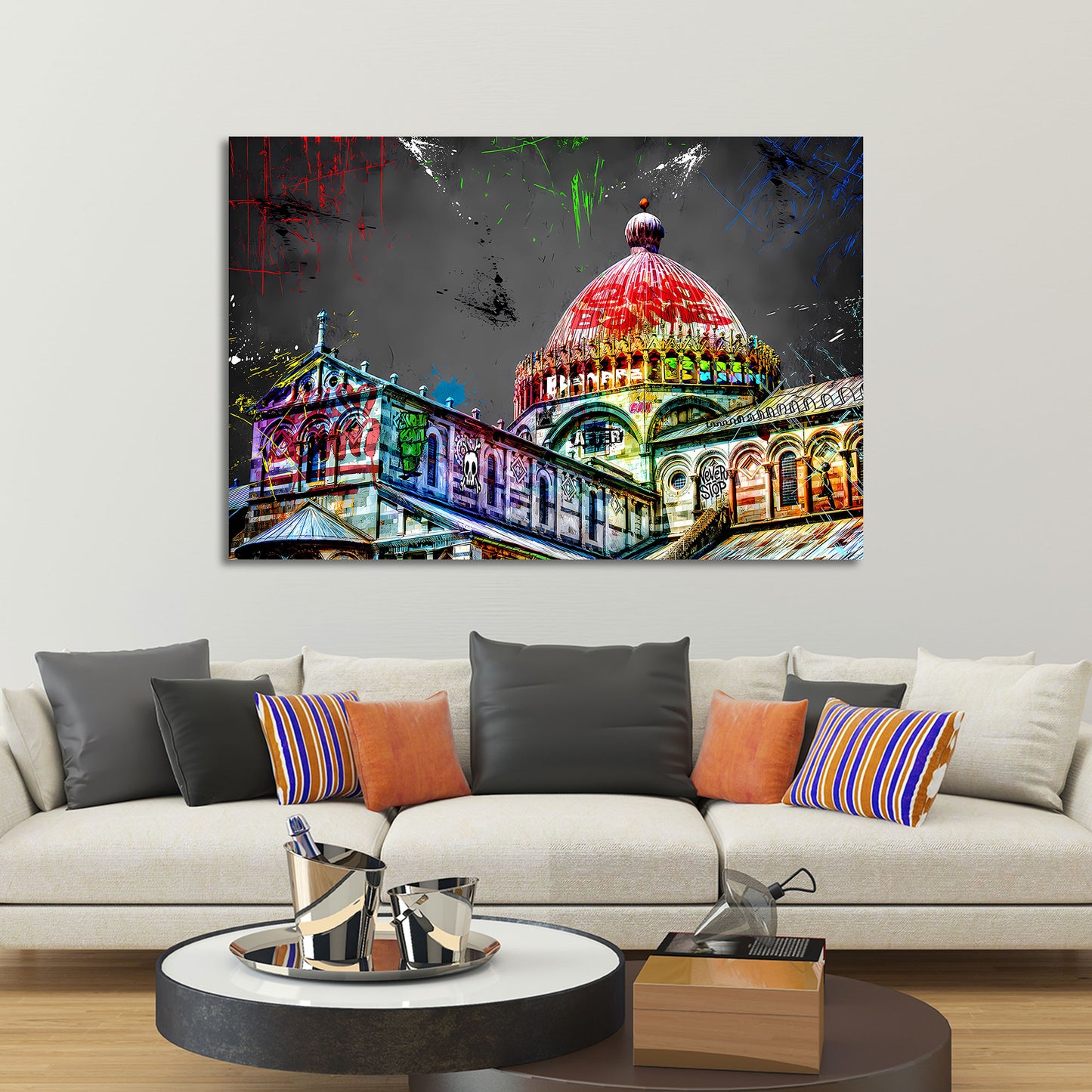 Wandbild Pisa Dom Graffiti Kunst italienische Kathedrale