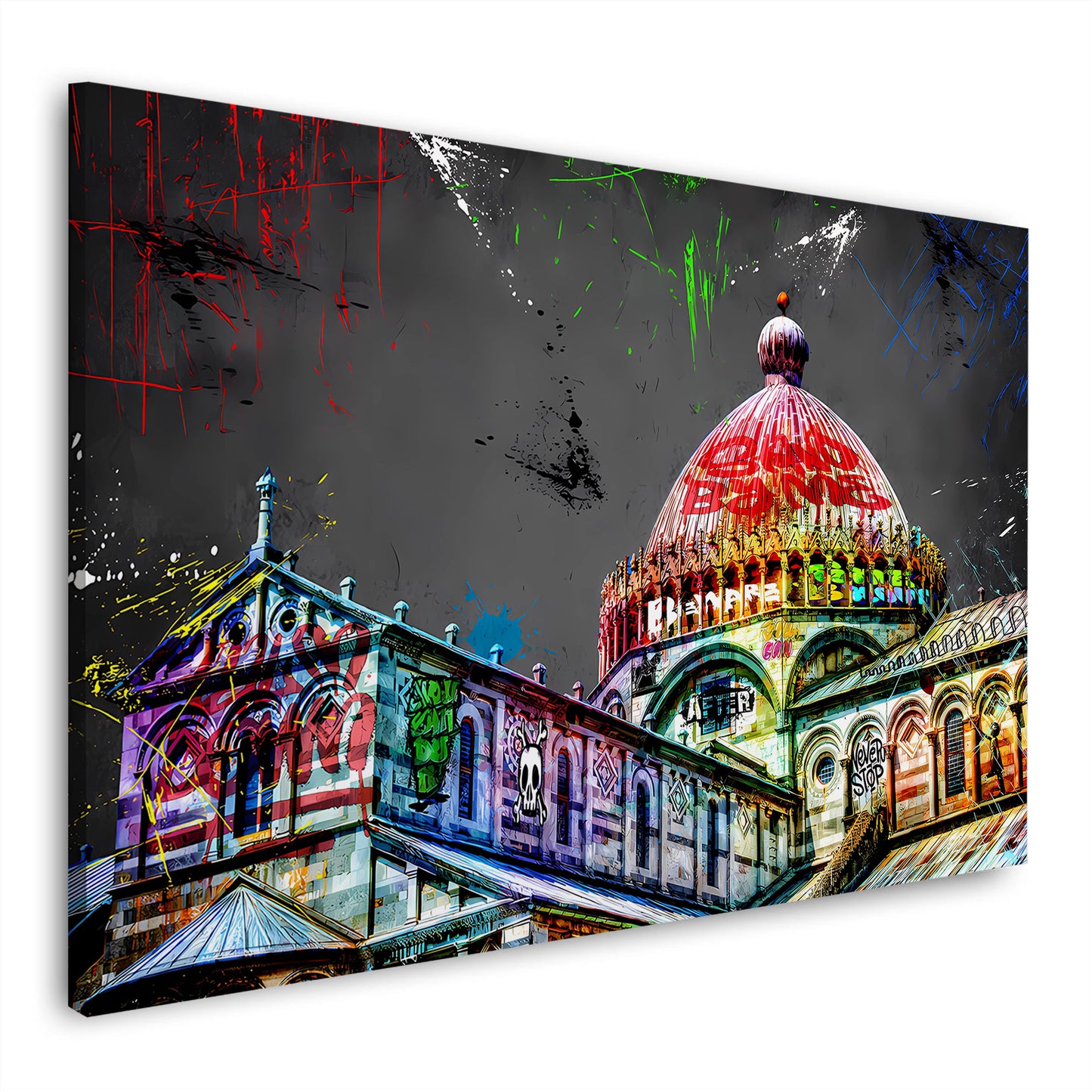 Wandbild Pisa Dom Graffiti Kunst italienische Kathedrale