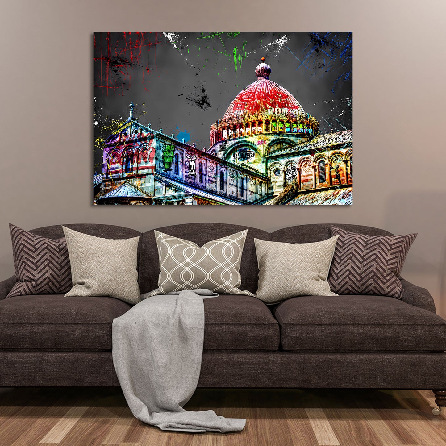 Wandbild Pisa Dom Graffiti Kunst italienische Kathedrale