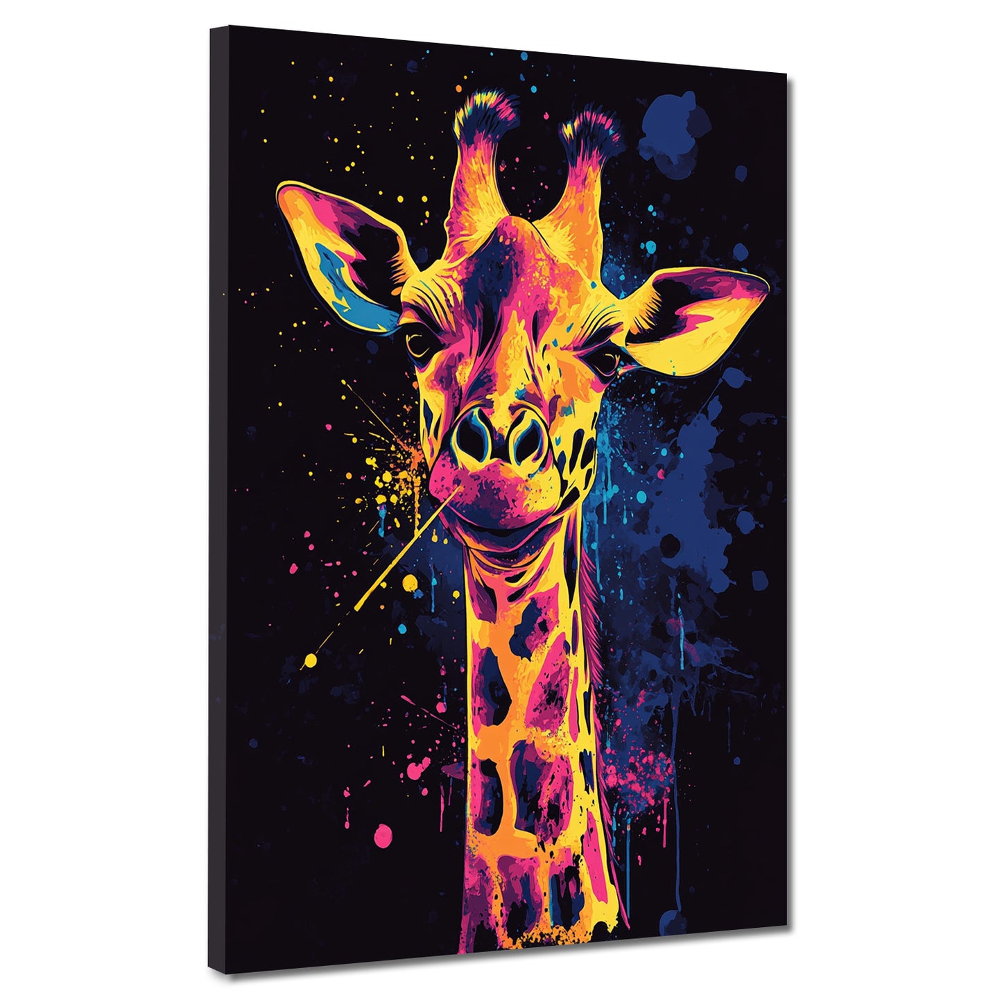 Wandbild Pop Art Giraffe bunt modern