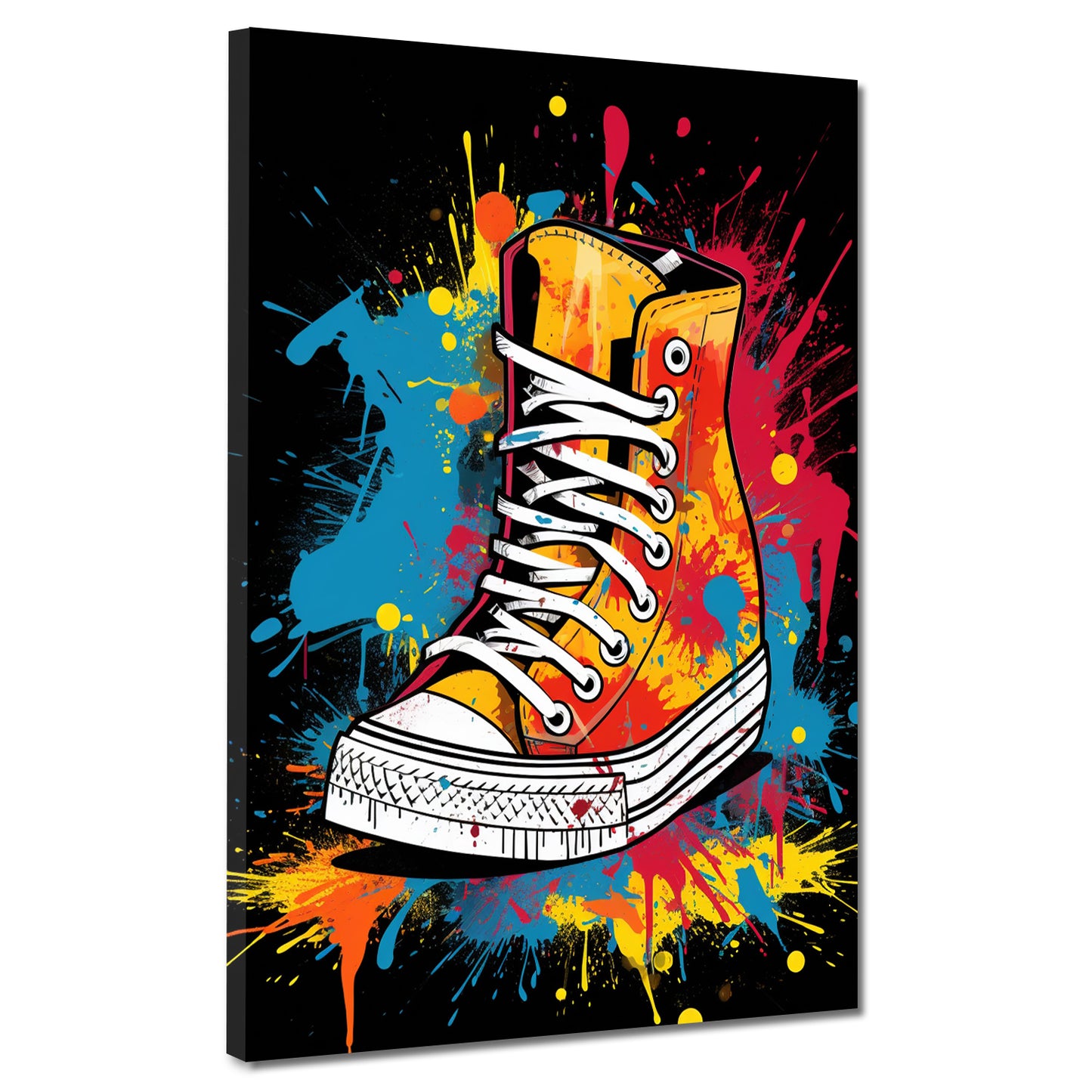 Wandbild Pop Art Schuhe Colour Splash