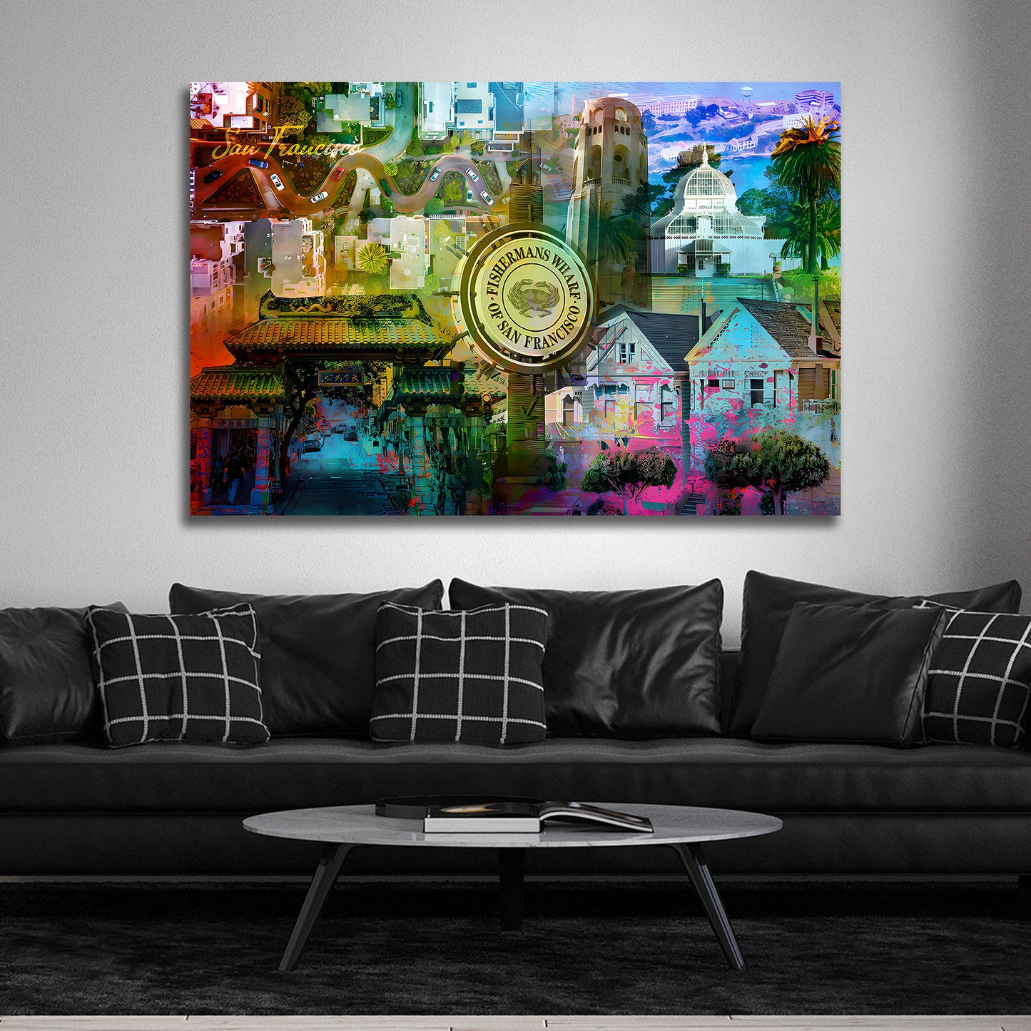 San Francisco USA Chinatown Lombard Street modern Wandbild