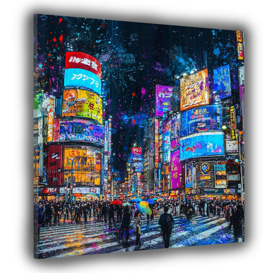 Wandbild Städte New York Pop Art Neonlichter Nacht modern