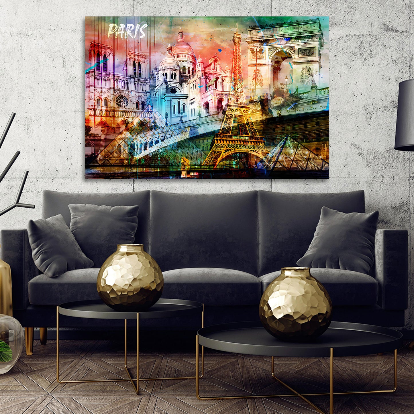 Paris Highlights Eiffelturm Wahrzeichen Wandbild
