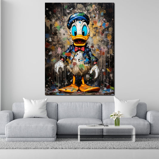 Wandbild Comic Duck abstrakt Pop Art Colour