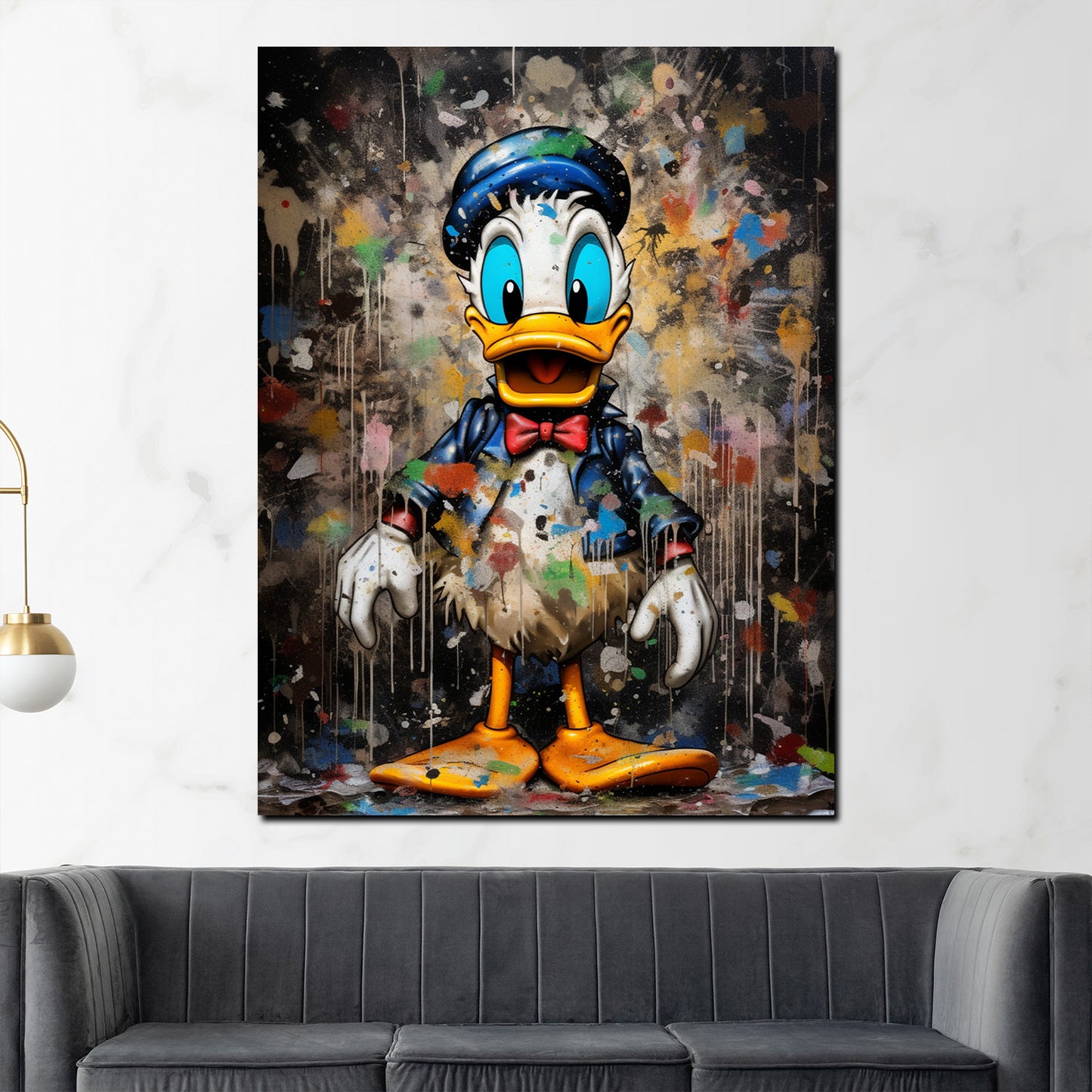 Wandbild Comic Duck abstrakt Pop Art Colour