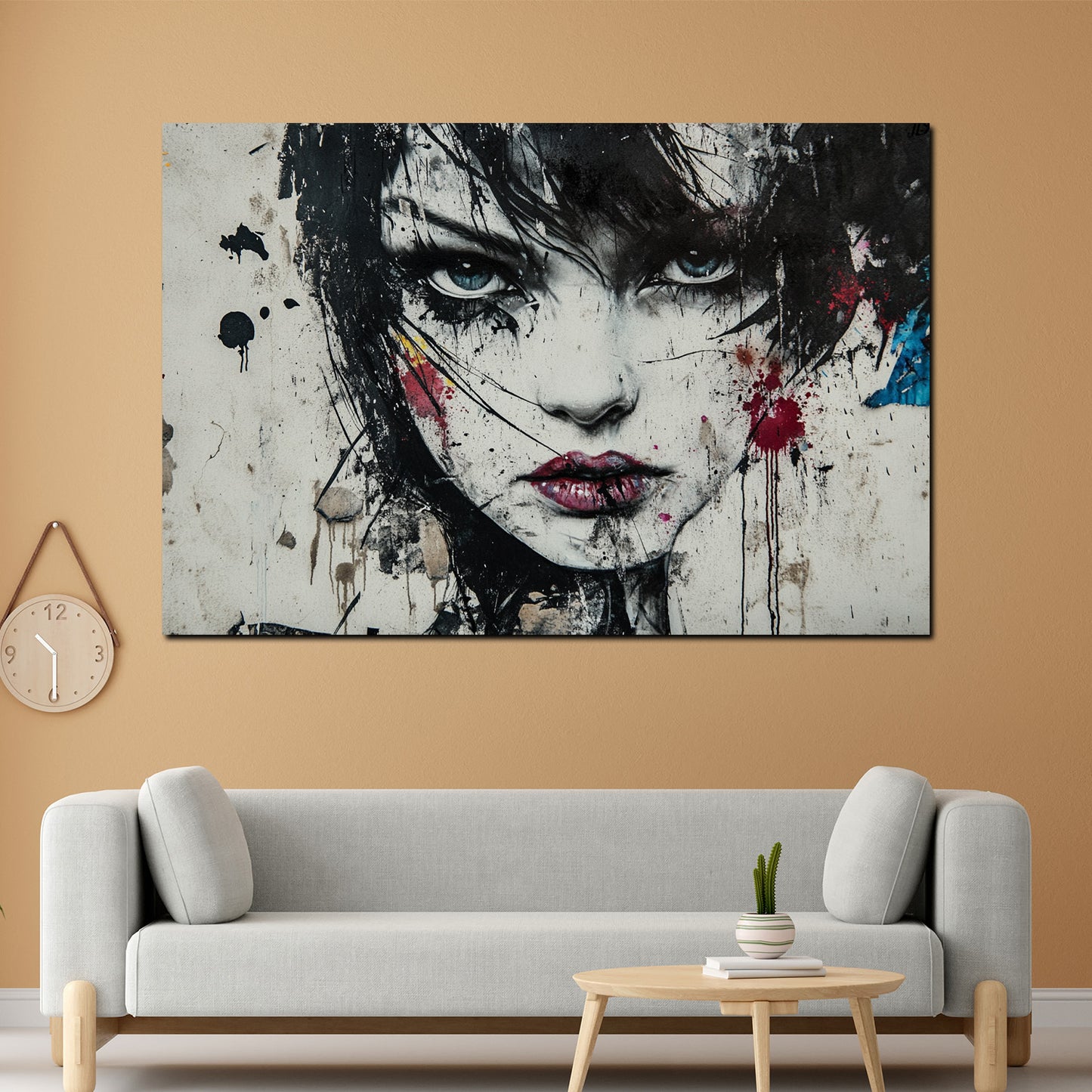 Wandbild abstrakt Frau Porträt modern