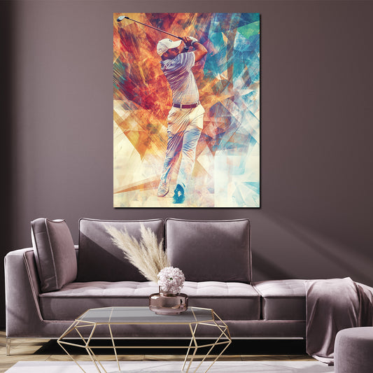 Golf Sport Wandbild abstrakt