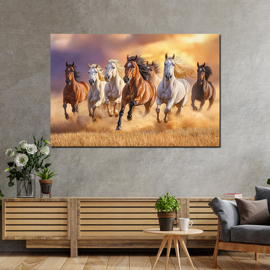 Wandbild wilde Pferde im Galopp Natur Freiheit Dynamik modern