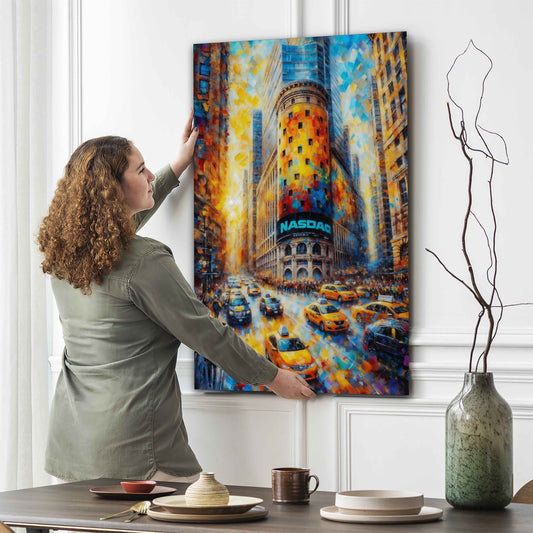 Wandbild New York Wall Street Börse moderne Stadt Szene