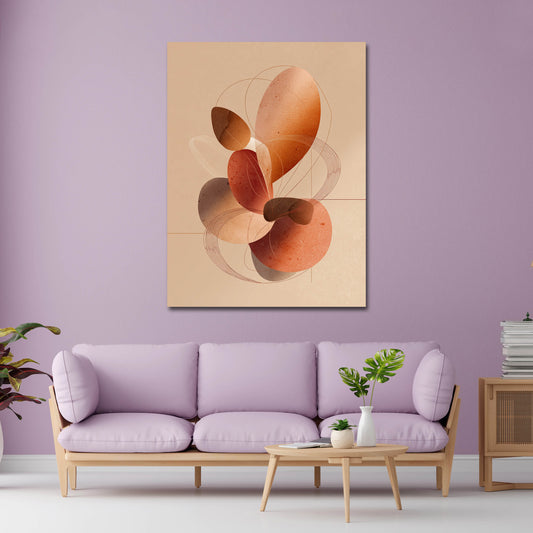 Abstrakte Komposition Minimalismus warme Erdtöne Wandbild