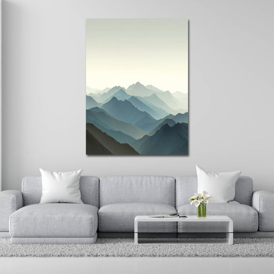 Minimalismus Berglandschaft Wandbild