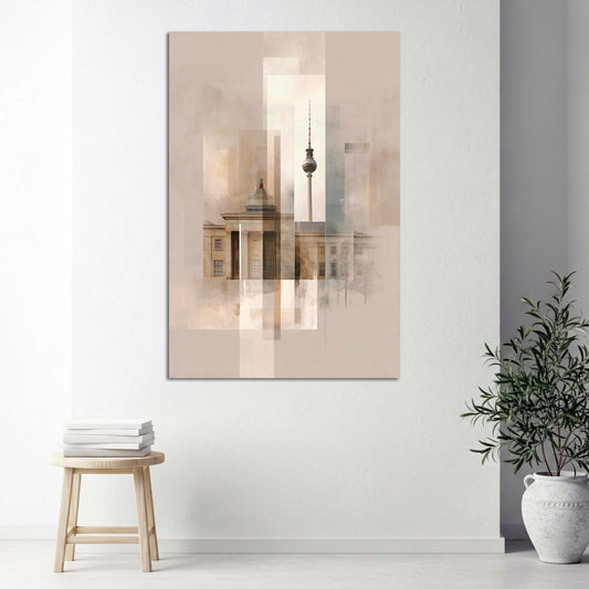 Fernsehturm Berlin Architektur klassisch geometrisch Wandbild