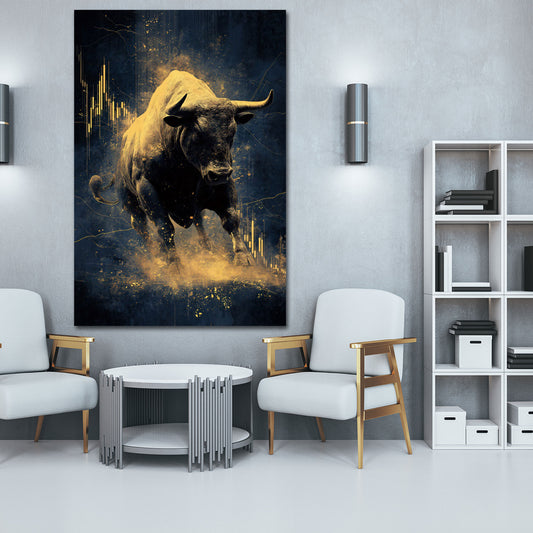 Goldener Bulle Börse Trading Erfolg Markt Wandbild