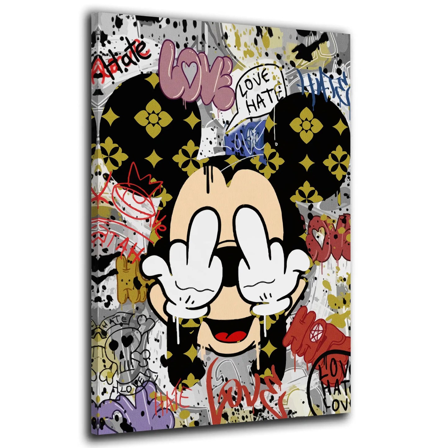 Mickey Wandbild Pop Art Finger Style Street Art