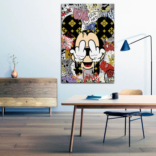 Mickey Wandbild Pop Art Finger Style Street Art