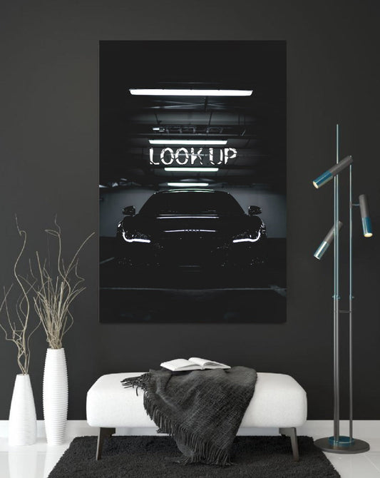Sportwagen Look Up als Acrylglasbild im Büro