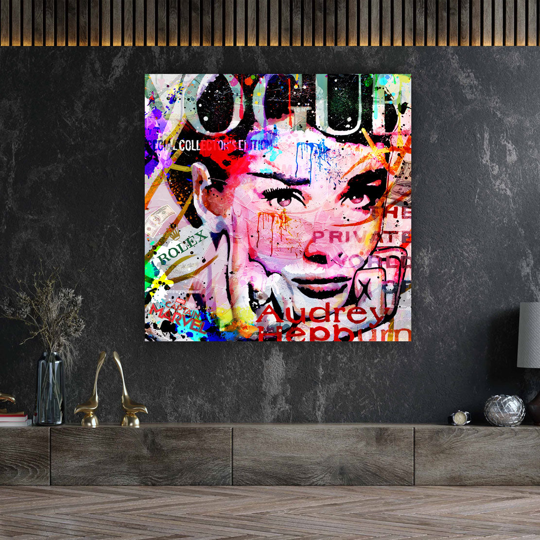 Audrey Pop Art Colour Wandbild