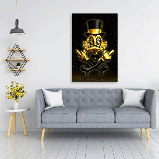 Dagobert Gold Finger Wandbild als Acrylglasbild
