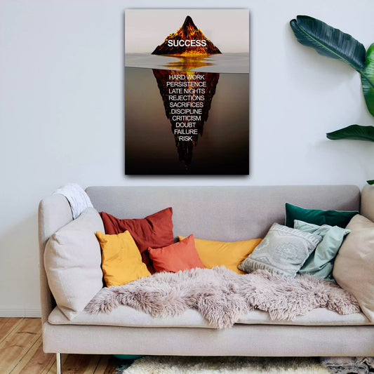 Eisberg Motivationsbild als Acrylglasbild im Büro