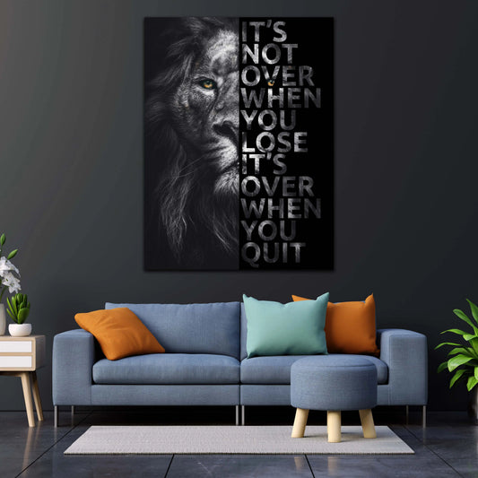 Löwe Motivationsbild als Acrylglasbild im Büro