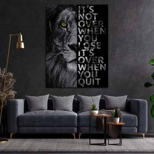 Löwe Motivation Wandbild im Wohnraum
