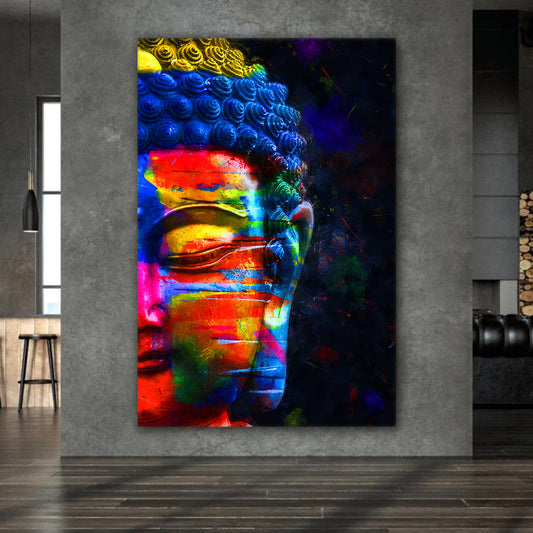 Meditation Buddha Blue Edition als Acrylglasbild