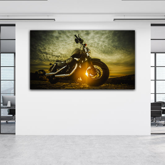 Wandbild Motorrad Chopper Harley 1200 Custom