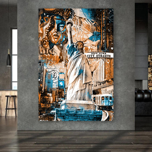 New York Street Art Collage als Acrylglasbild