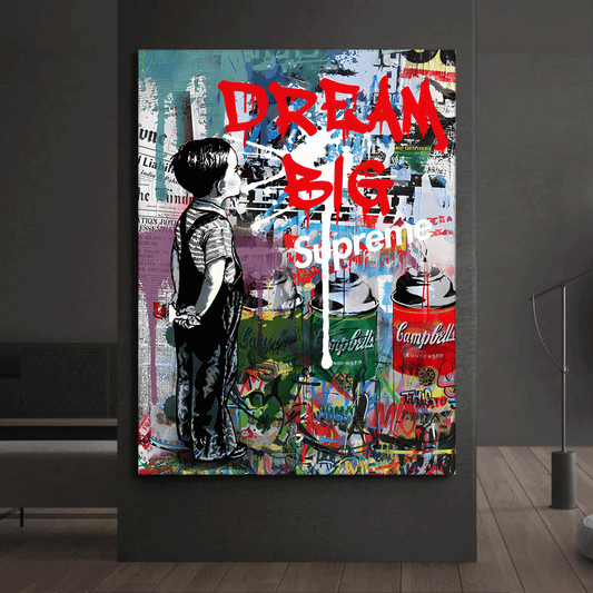 Pop Art Dream Big als Acrylglasbild