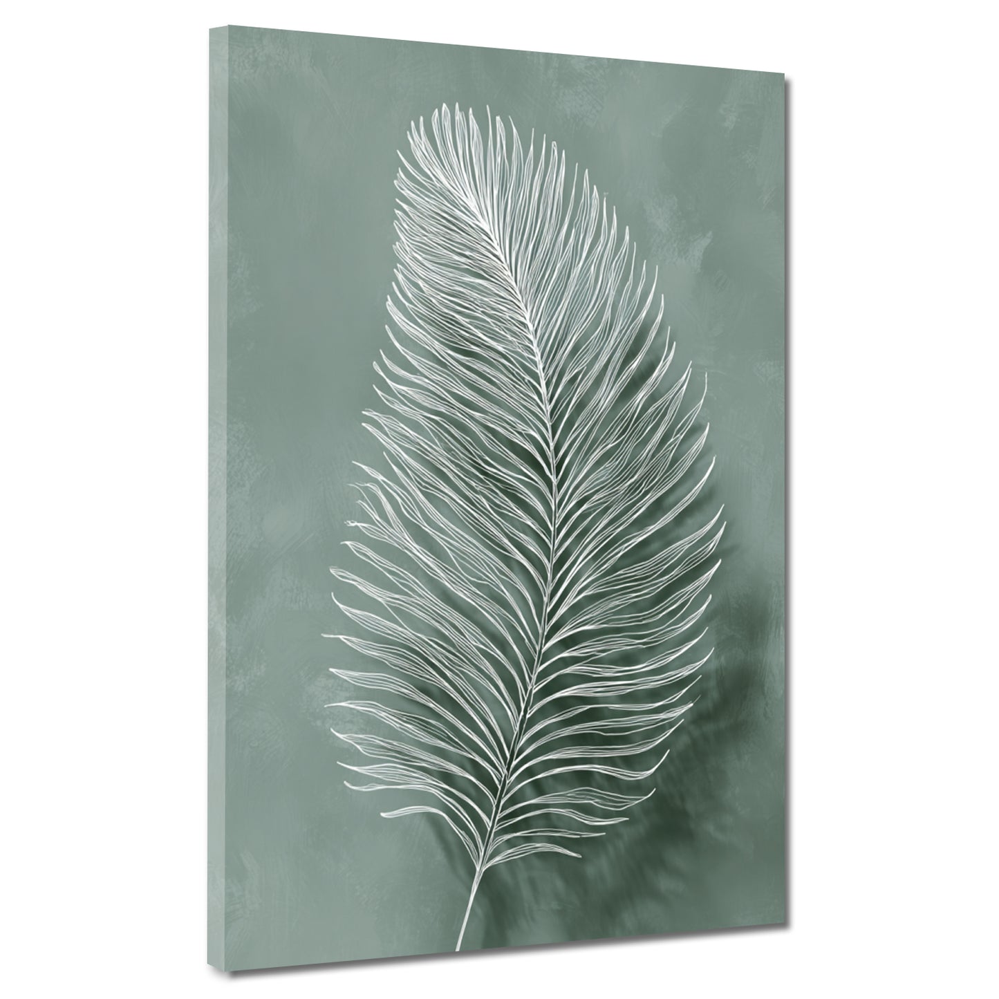 Naturmotiv Palmblatt minimalistisch grün Wandbild