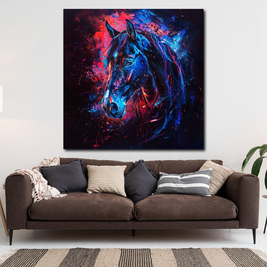 Pferd Porträt Pop Art Tiermotiv Wandbild