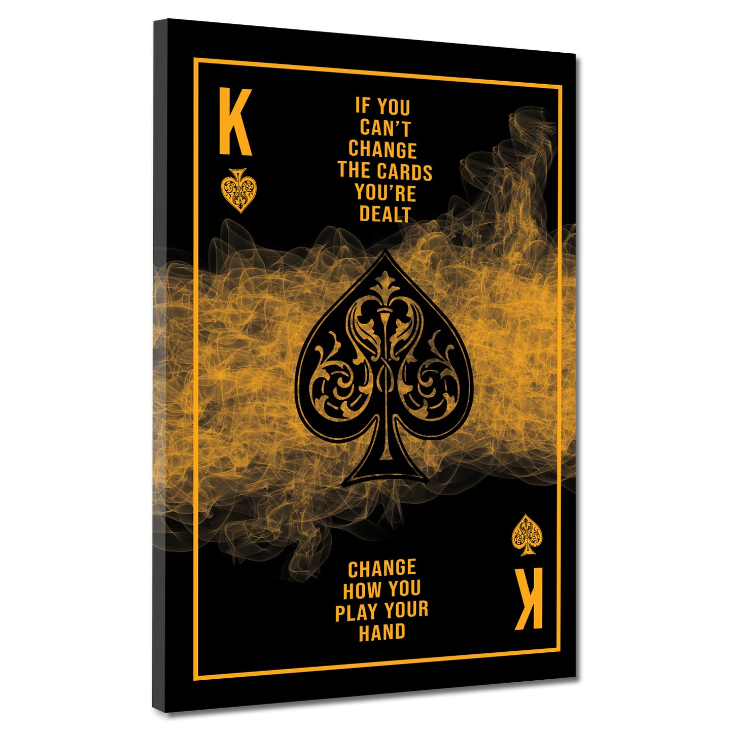 Pokerkarte Motivation Change How You Play Your Hand Wandbild