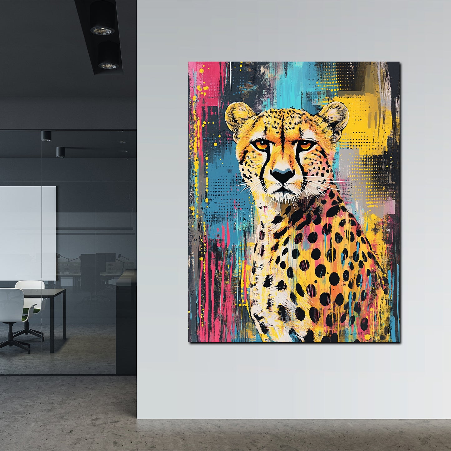 Pop Art Gepard Urban Style Wandbild